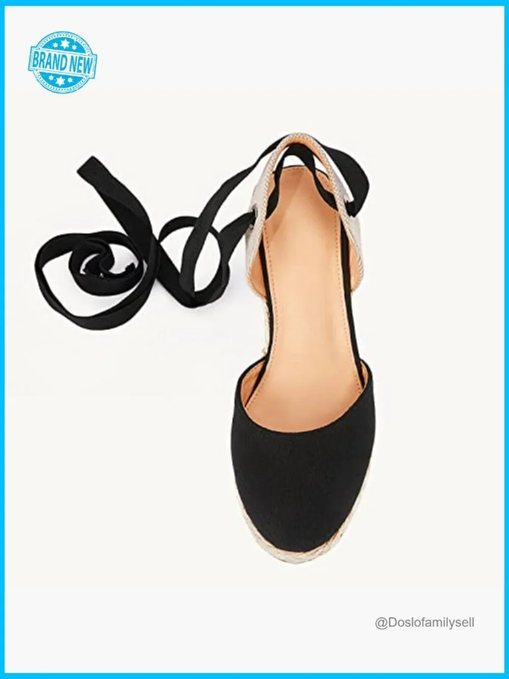 Lace Up Espadrilles Wedge Sandals Slingback Closed Toe Platform Heels Y2K